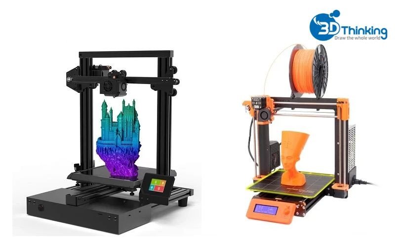 Máy in 3D Prusa i3 với thiết kế mở đặc trưng