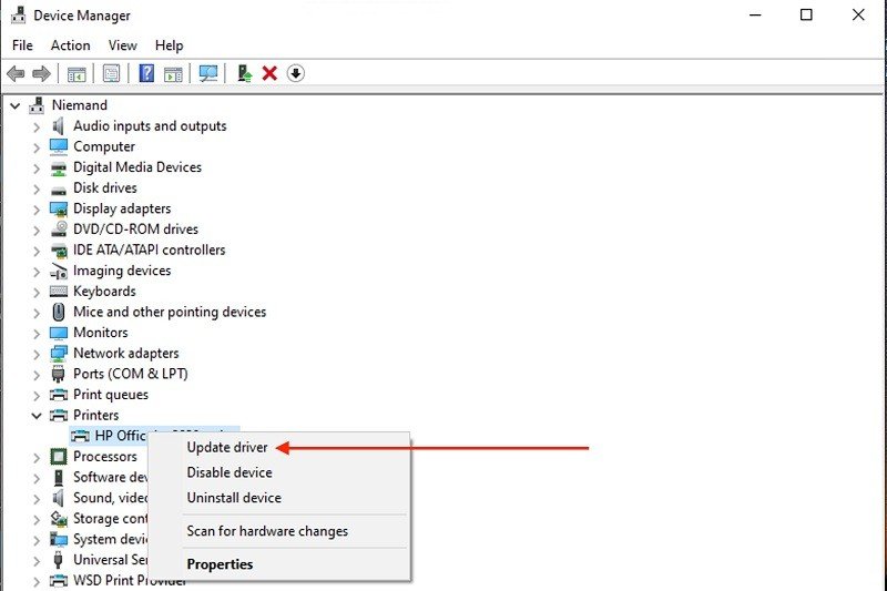 cap nhat driver may in moi nhat de sua loi may in bi mo chu