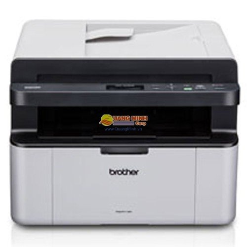 Máy in đa chức năng Brother DCP-1616NW màu đen trên bàn làm việc