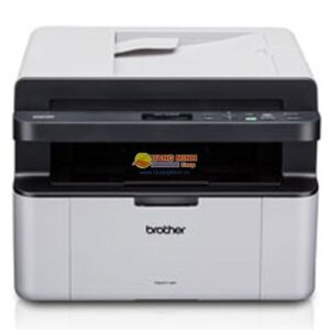 Máy in đa chức năng Brother DCP-1616NW màu đen trên bàn làm việc