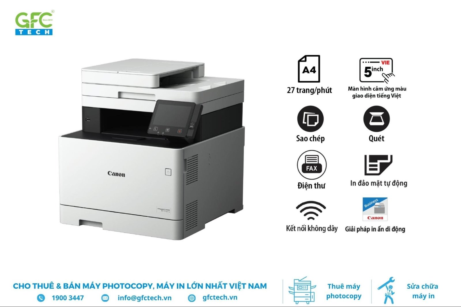 Máy in Laser đa năng màu Canon MF746cx có tính năng in đảo mặt