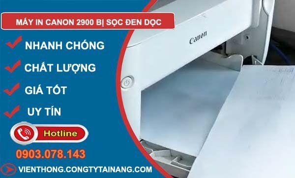 Hình ảnh minh họa bản in bị sọc đen dọc