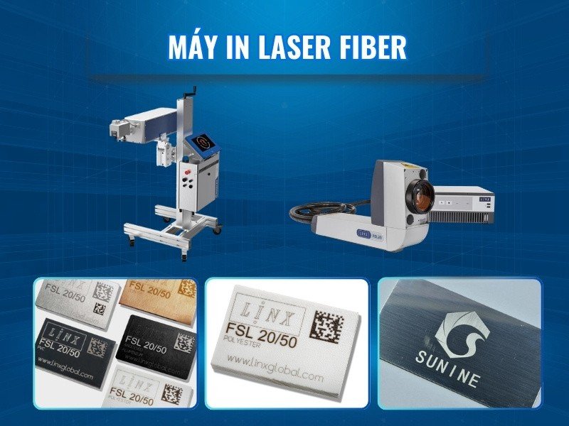 Máy khắc laser fiber chuyên dụng cho kim loại với đầu khắc và sản phẩm mẫu