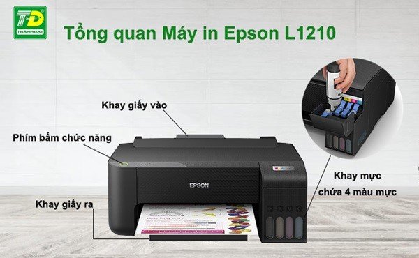 Máy in phun màu Epson L1210 giá rẻ, hiệu suất tốt