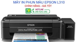 Máy in phun Epson L310 màu đen nhỏ gọn trên bàn làm việc
