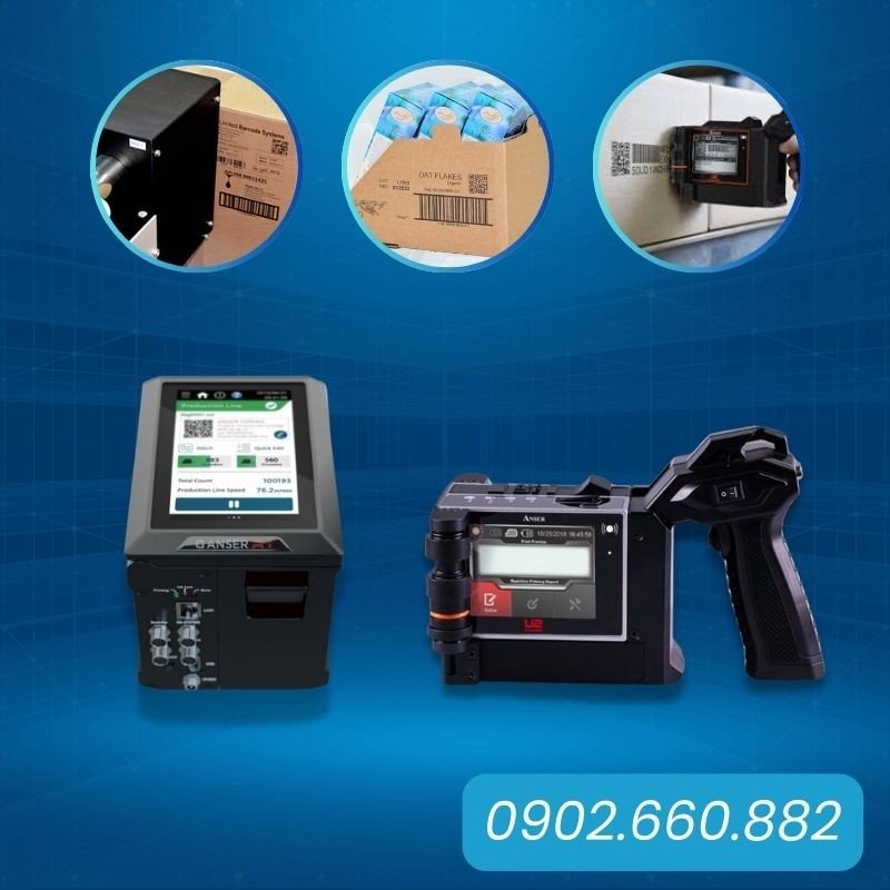 Máy in hạn sử dụng phun trực tiếp lên bề mặt thùng carton trong dây chuyền đóng gói