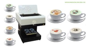 Máy in hình chuyên dụng để tạo ảnh nghệ thuật trên bề mặt cà phê hoặc trà sữa