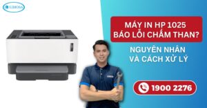 Máy in HP Color LaserJet Pro CP1025 hiển thị đèn báo lỗi chấm than cần được sửa chữa
