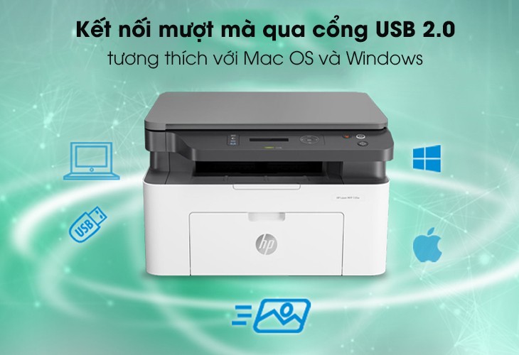 Kết nối linh hoạt của máy in HP LaserJet 135a