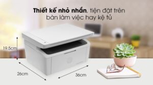 Thiết kế nhỏ gọn của máy in HP MFP M28a phù hợp nhiều không gian