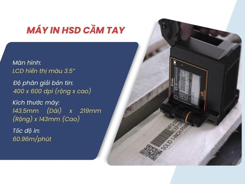Máy in hạn sử dụng cầm tay Anser U2 Mobile S nhỏ gọn và linh hoạt