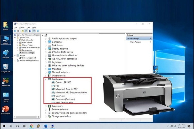 Xử lý sự cố máy in không hiển thị trong Devices and Printers Win 10