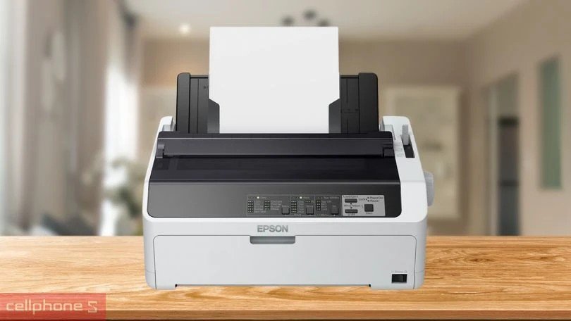 Thiết kế máy in kim Epson LQ590II nhỏ gọn, bền bỉ, phù hợp cho in ấn A5 giá rẻ
