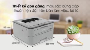 Thiết kế máy in Brother HL-L2321D laser trắng đen hiện đại, nhỏ gọn