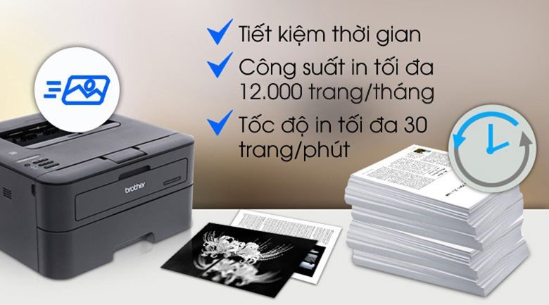 Tốc độ in nhanh của máy in Brother HL-L2366DW