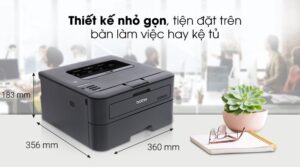 Thiết kế hiện đại của máy in laser Brother HL-L2366DW