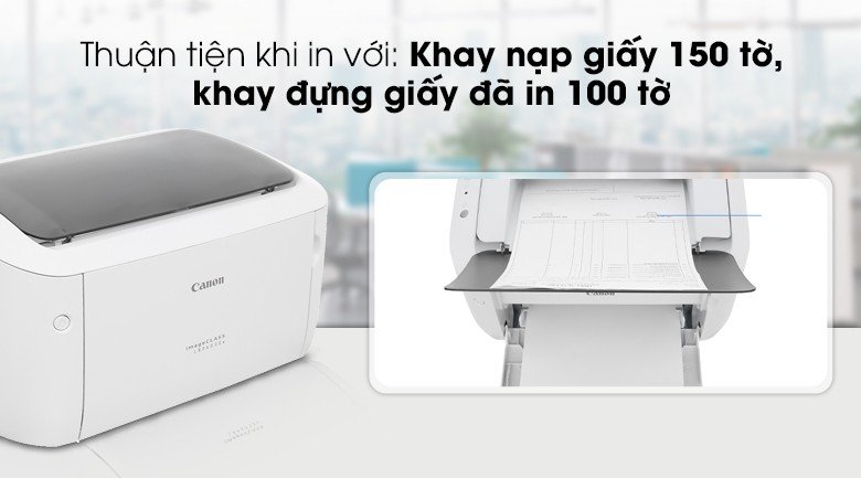 Khay nạp giấy dung lượng lớn của máy in Canon LBP 6030W Wifi