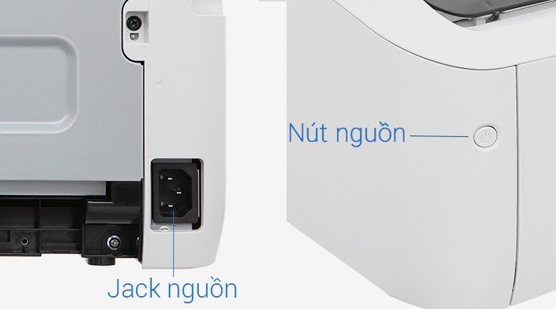 Kết nối nguồn và bật máy in Canon LBP 6030W Wifi