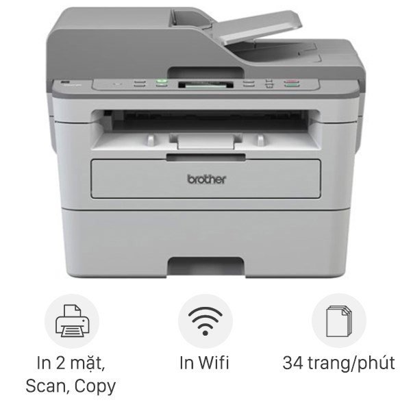 Máy in laser đa năng Brother DCP-B7535DW Wifi với hiệu suất cao, hỗ trợ in 2 mặt và kết nối Wifi.