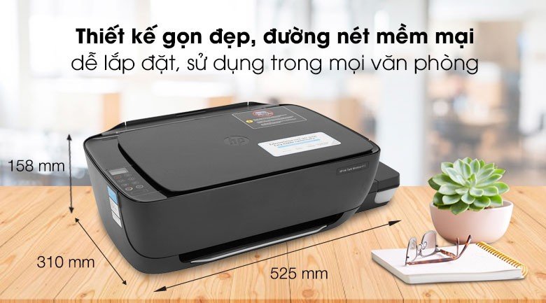Thiết kế nhỏ gọn của máy in phun màu HP Ink Tank 415 WiFi Z4B53A