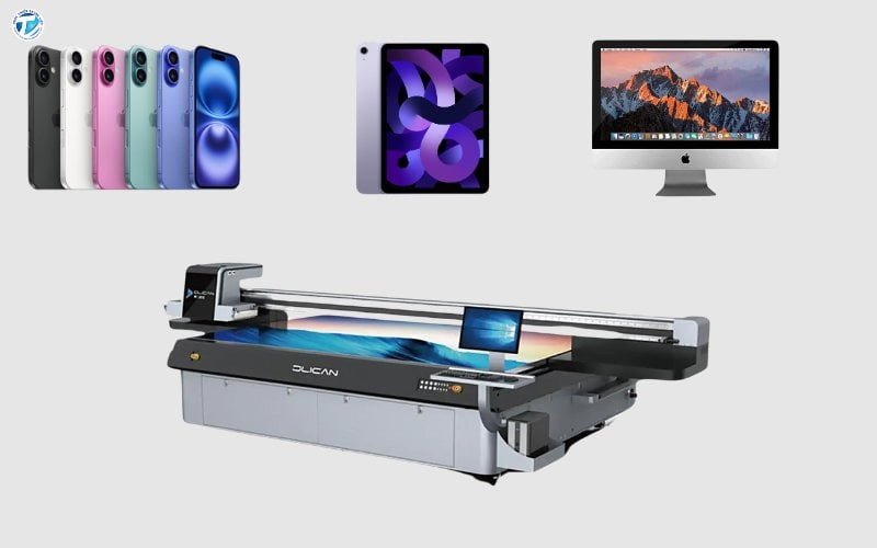 Máy in UV phẳng ứng dụng trong ngành điện tử