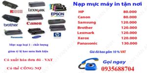 Kỹ thuật viên bơm mực máy in Dĩ An chuyên nghiệp tận nơi