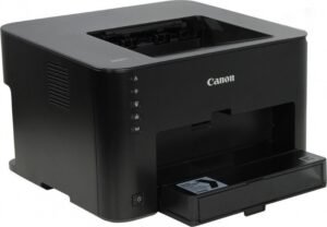 Máy in Canon 2 mặt wifi màu trắng hiện đại đặt trên bàn làm việc