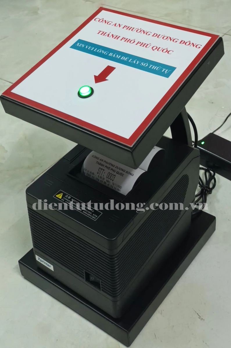 Máy in số thứ tự giá rẻ được sử dụng tại các điểm giao dịch đông người để đảm bảo trật tự