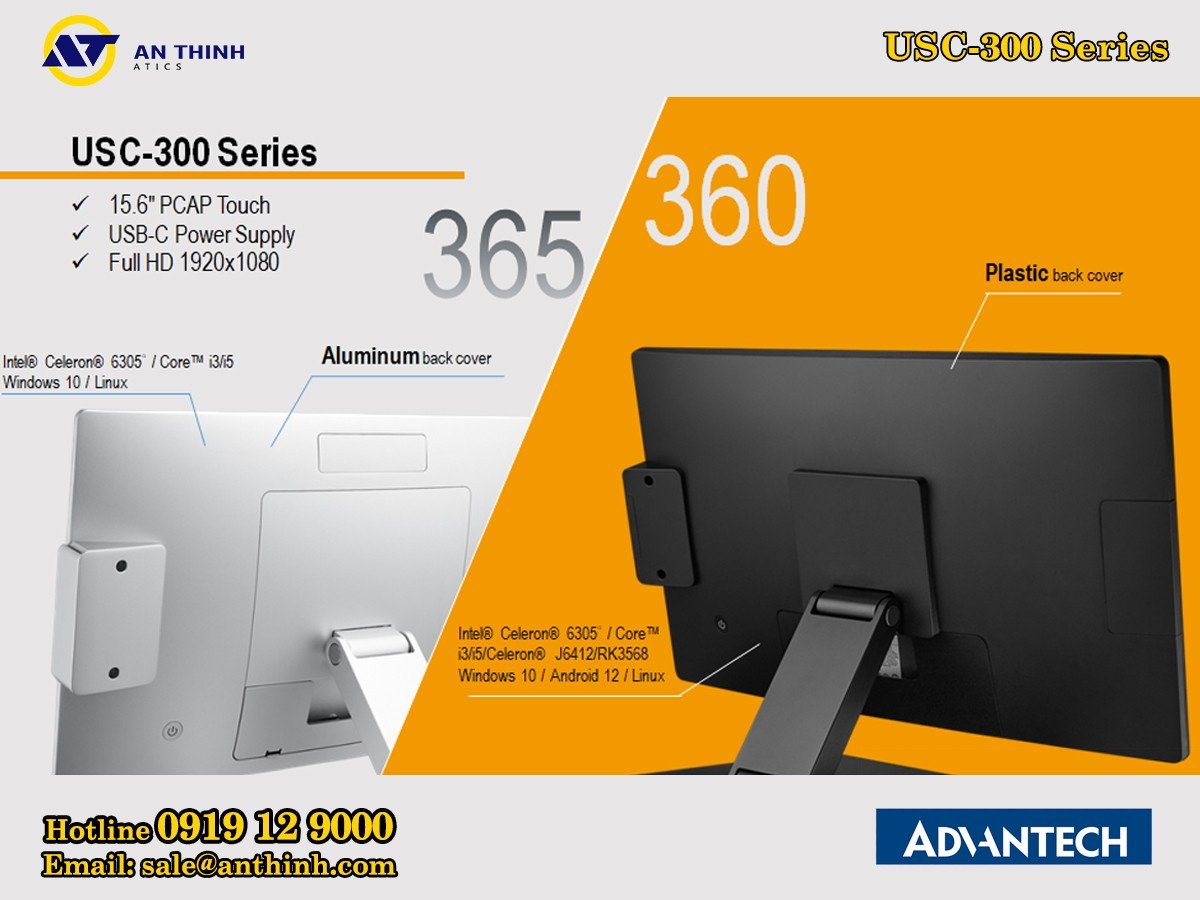 Máy Pos bán hàng Advantech USC-360 siêu mỏng trên chân đế