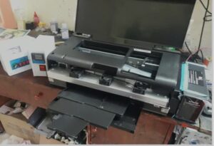 Máy in Epson A3 chuyên dụng cho in áo thun đen với thanh sấy nhiệt