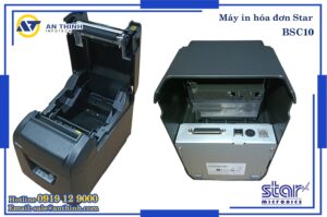 Máy in hóa đơn Star BSC10 mặt trước với cổng kết nối