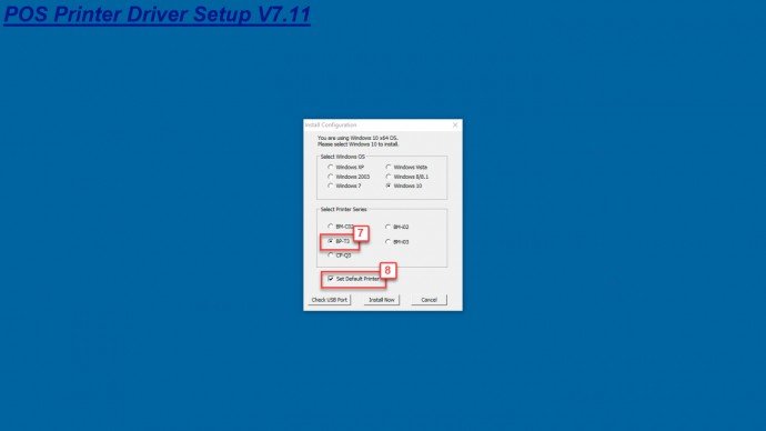 Chọn model máy in và đặt làm máy in mặc định