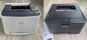 So sánh logo thương hiệu máy in Canon và Brother uy tín