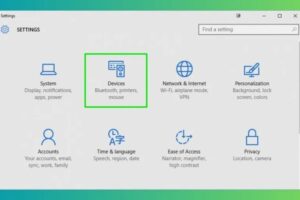 Chọn mục Devices trong cài đặt Windows để thêm máy in
