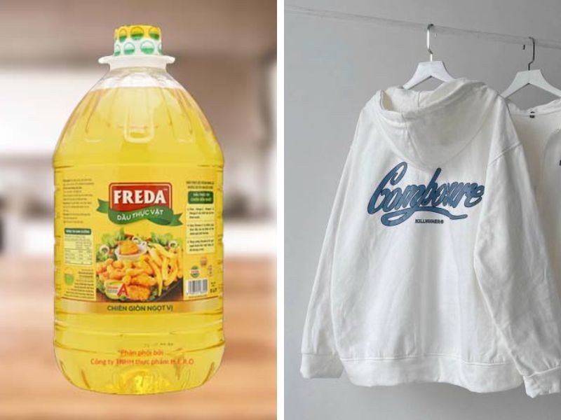 Kết hợp dầu ăn và cồn để xử lý các vết chữ in không mong muốn trên áo khoác