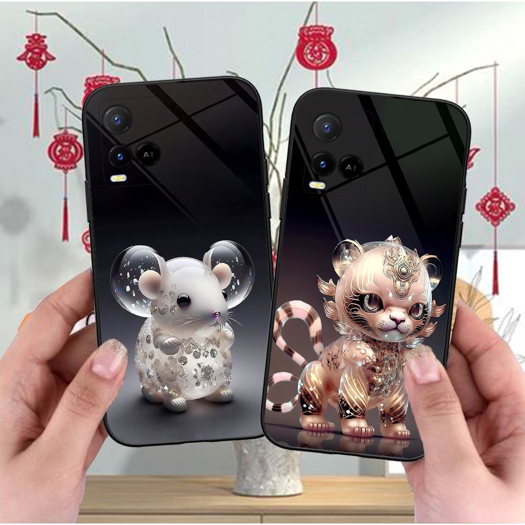 Ốp lưng điện thoại chất liệu kính tráng gương đã in hình