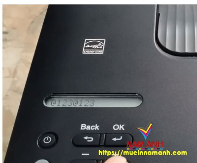 Nhập mật khẩu mạng WiFi trên bảng điều khiển máy in Brother HL-L2366DW