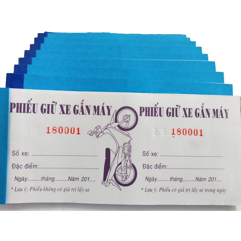 Cận cảnh chất liệu giấy in vé gửi xe máy thông dụng, đảm bảo độ bền và rõ nét