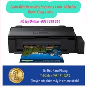 Màn hình máy tính hiển thị lỗi tràn bộ đếm máy in Epson L1300
