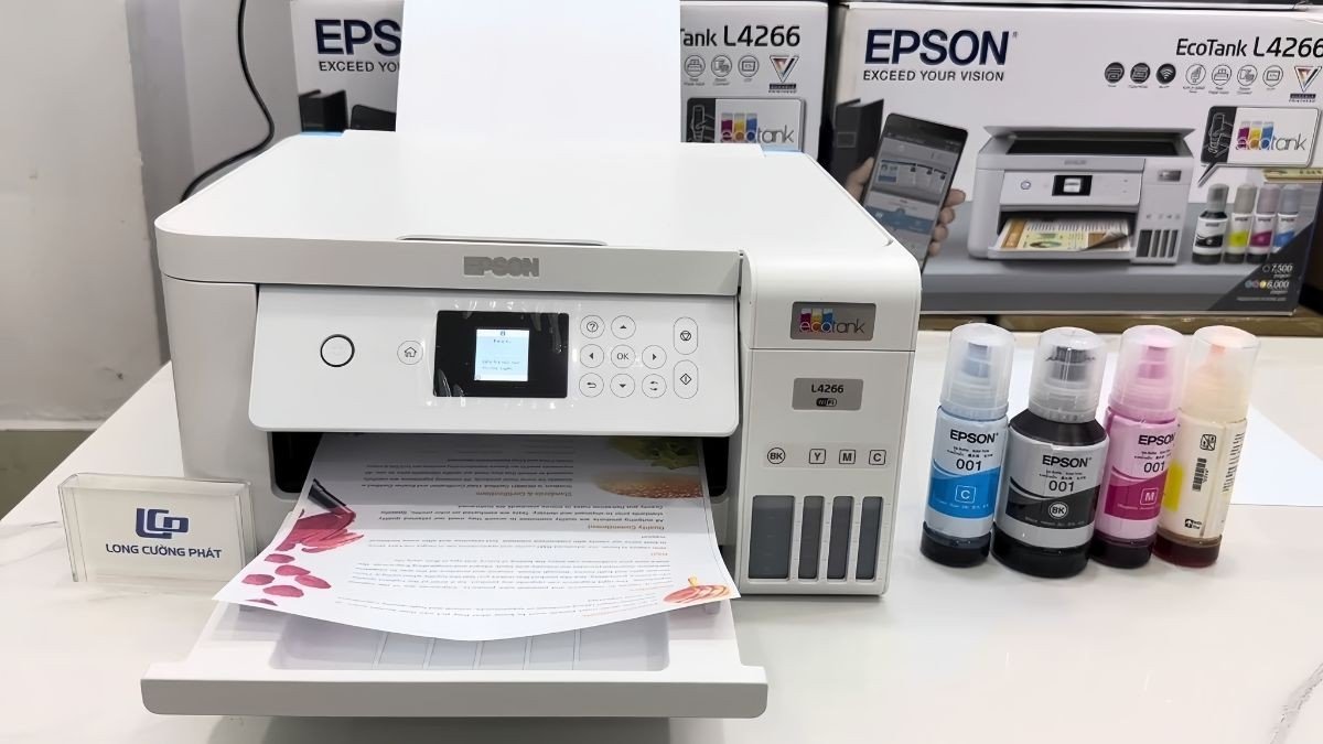 Kiểm tra cài đặt và driver máy in Epson sau khi kết nối