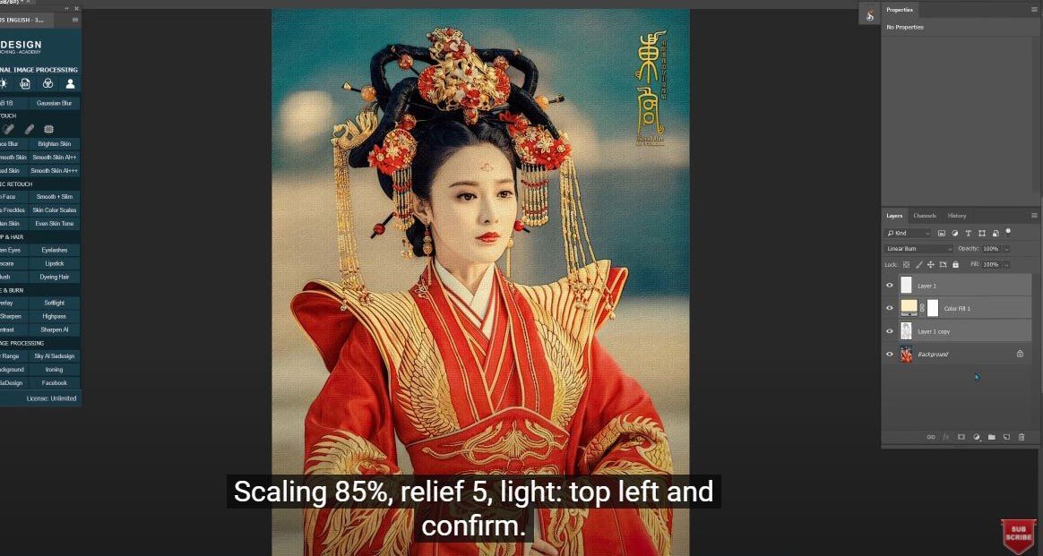 Thành phẩm ảnh với hiệu ứng in giấy cổ điển sau khi thực hiện các bước trong Photoshop.