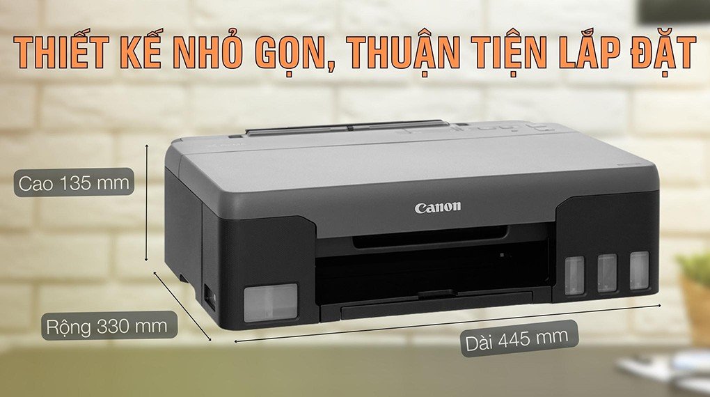 Thiết kế nhỏ gọn hiện đại của máy in màu Canon Pixma G1020