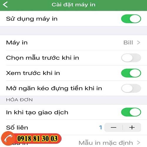 Thông báo cài đặt máy in Kiotviet thành công