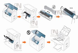 Hướng dẫn trực quan thay hộp mực Samsung D101 trên máy in ML 2161