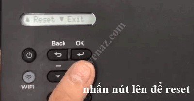 Xác nhận thao tác reset bộ đếm trống thành công trên màn hình LCD máy in Brother HL-L2361DN