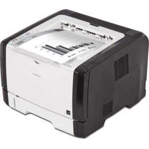 Hình ảnh cận cảnh máy in Ricoh SP 320DN thiết kế nhỏ gọn, phù hợp văn phòng
