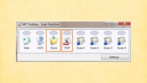 Giao diện phần mềm Canon MF Scan Utility hỗ trợ scan máy in Canon MF241D