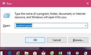 Giao diện Control Panel trên Windows
