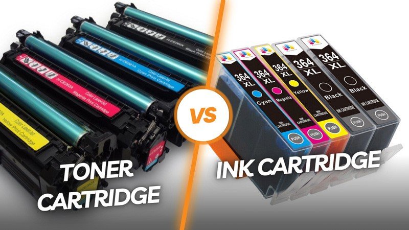 So sánh sự khác biệt giữa toner cartridge và ink cartridge máy in