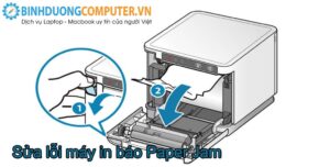 Gỡ giấy kẹt cẩn thận khỏi máy in bị lỗi paper jam